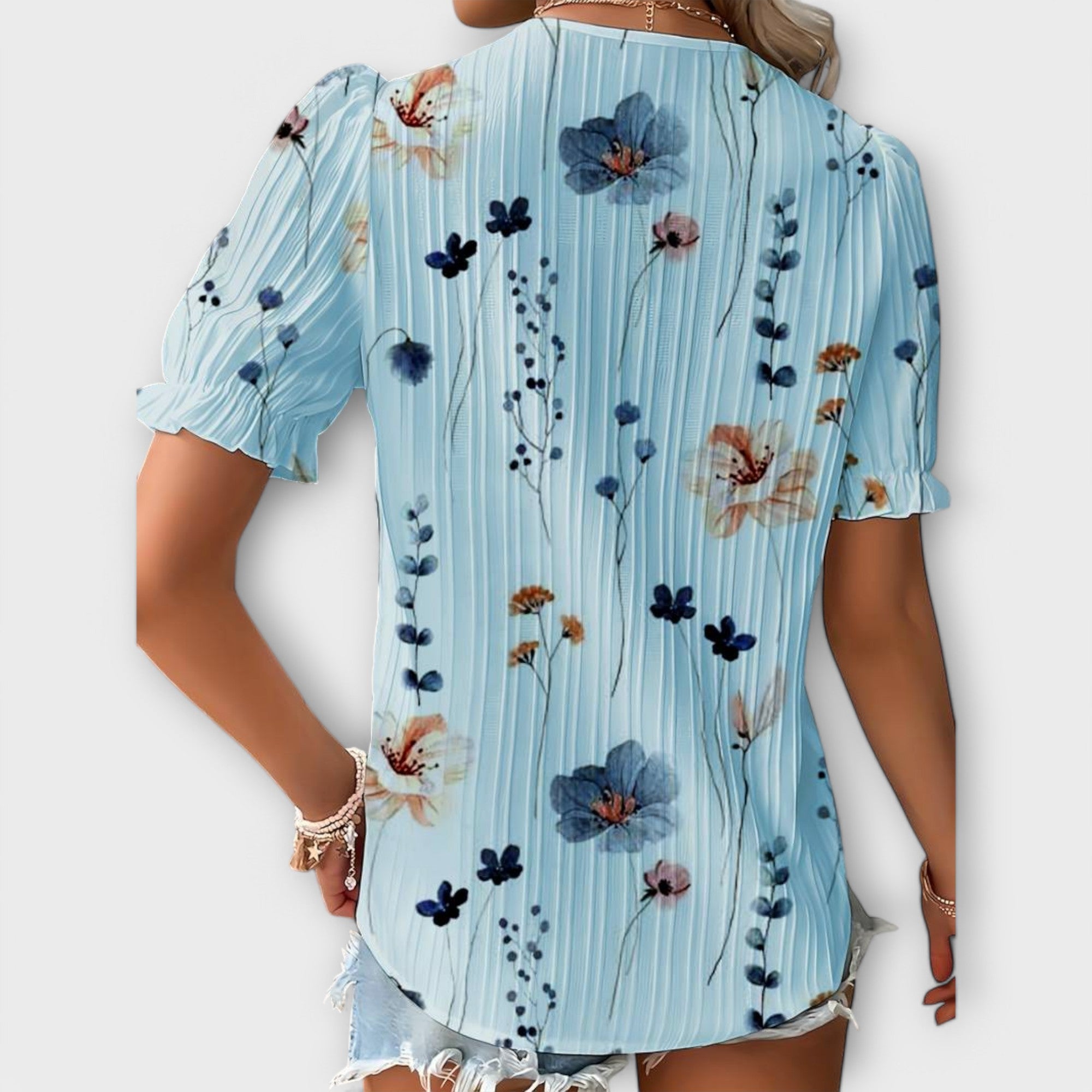 Emily - Elegant V-Neck Blouse