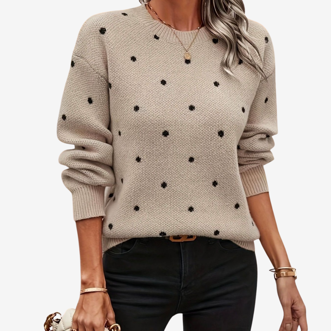 Aveline™ Elegant Polka Dot Sweater