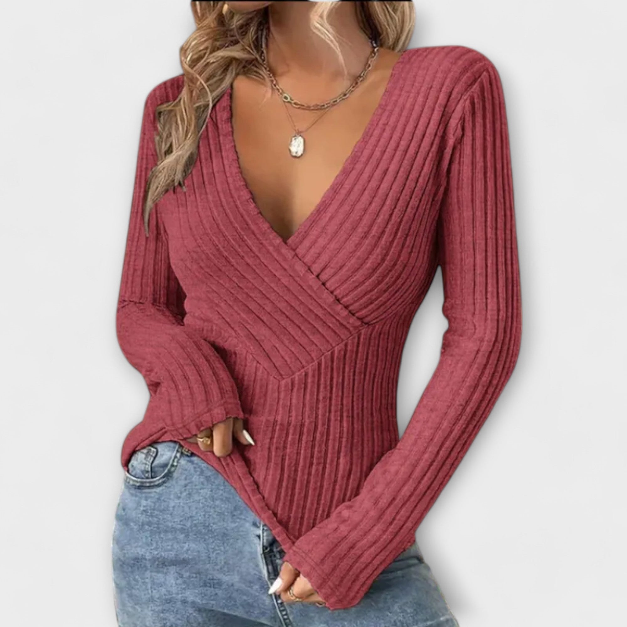 Emily - Striped T-shirt with Twisted Detail