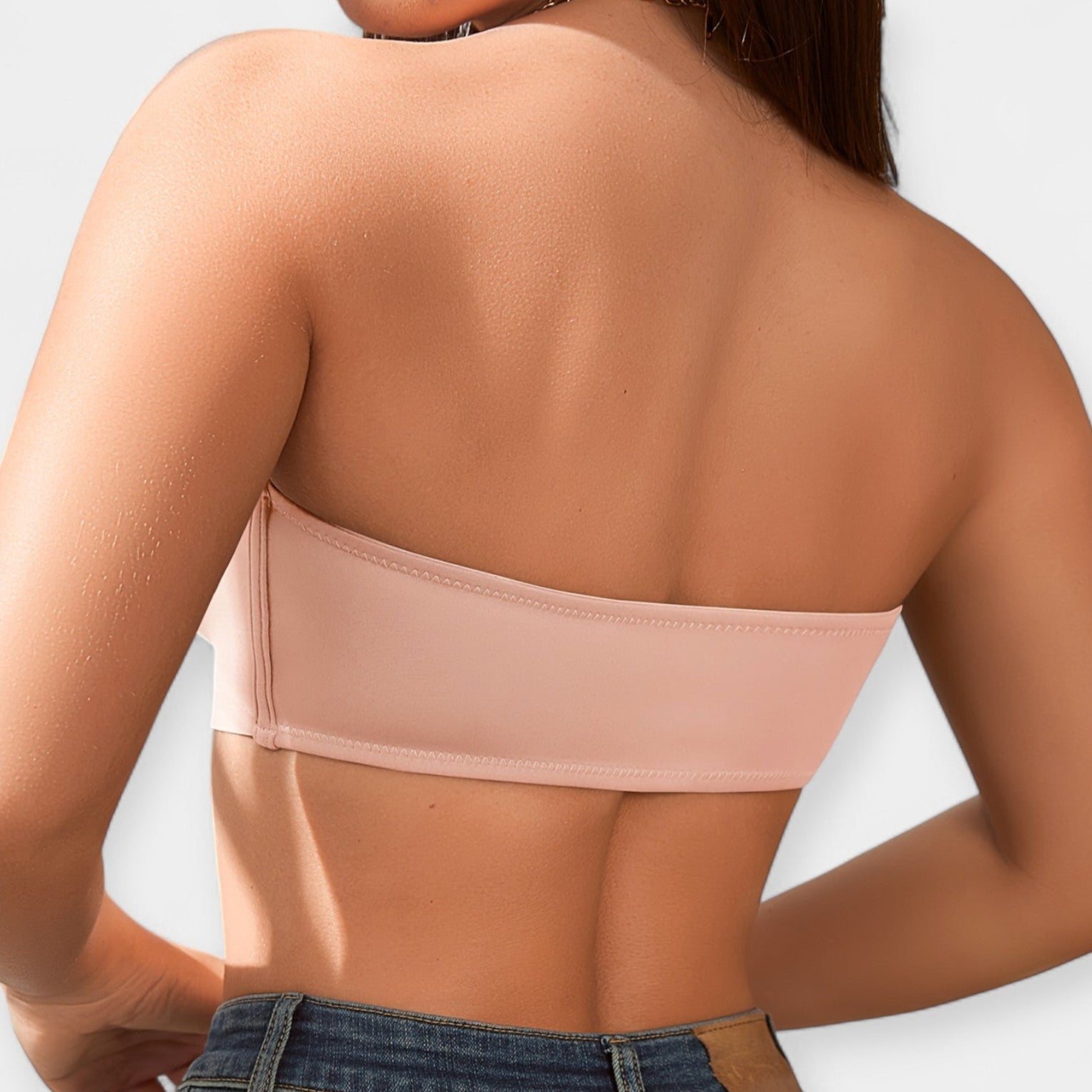 Strapless bandeau bra without padding
