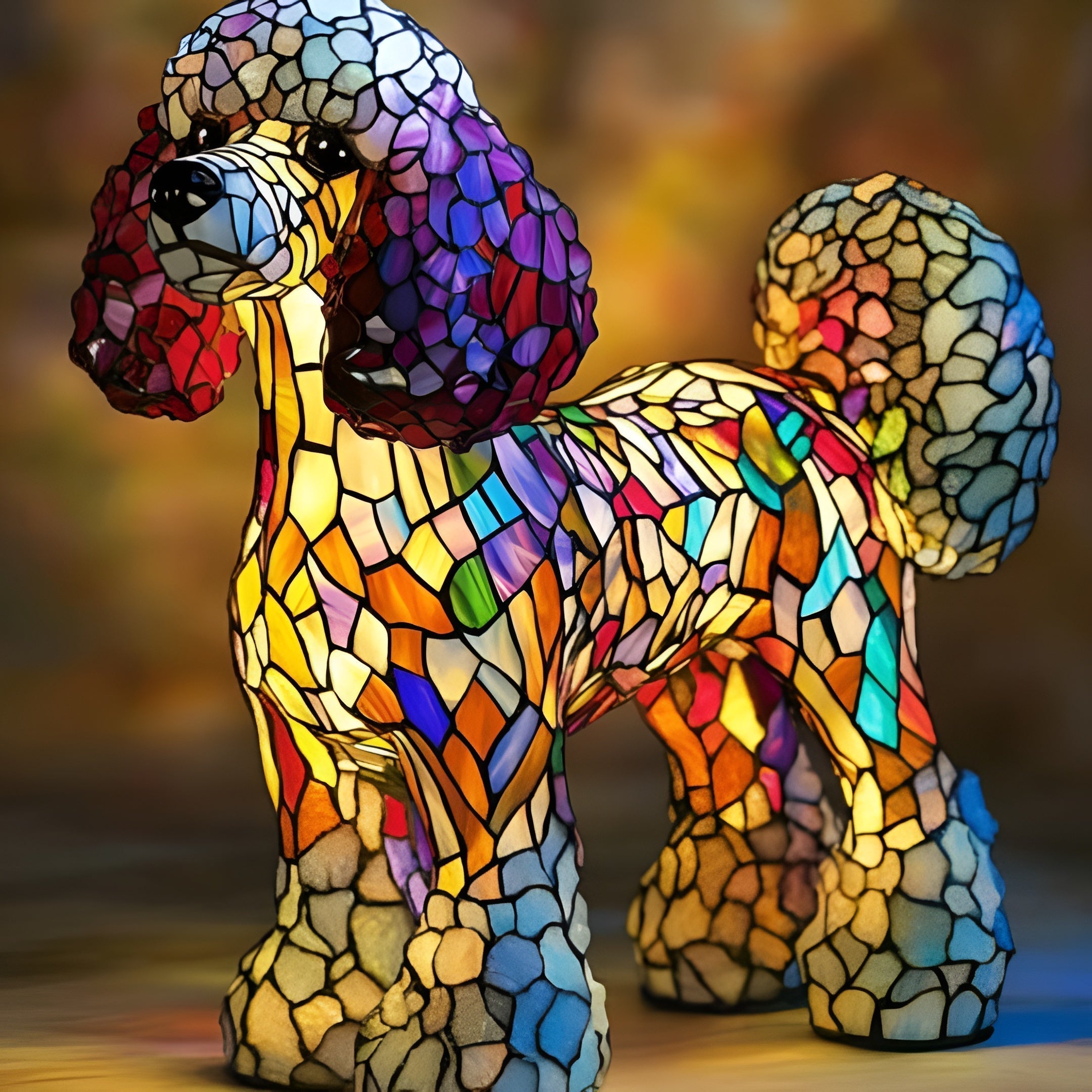 Pépette – Magical Dog Lamp in Colored Glass