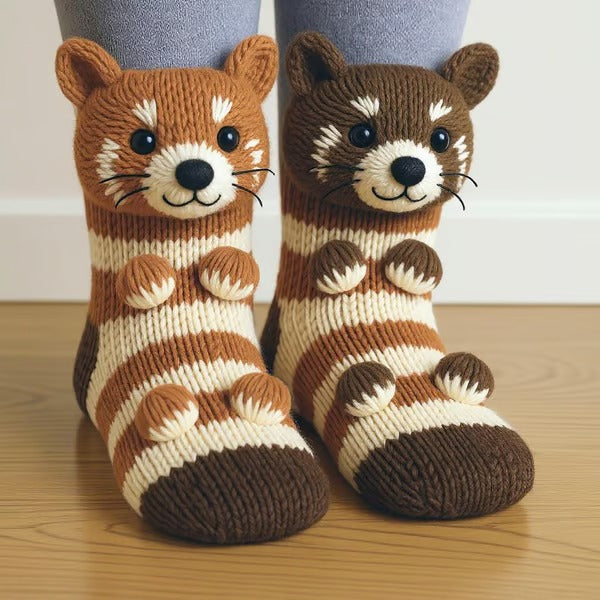 Cheerful animal socks
