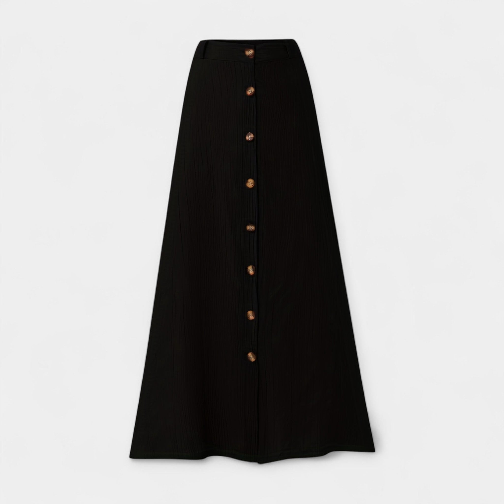 Lightweight Button Skirt