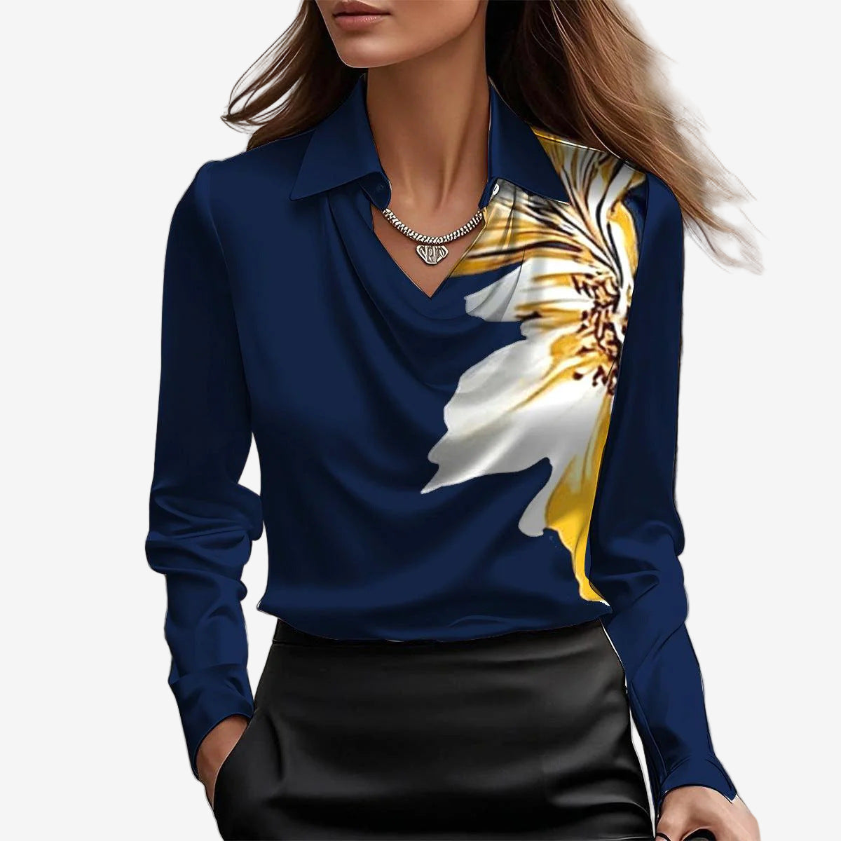 Elira™ Cowl Neck Blouse