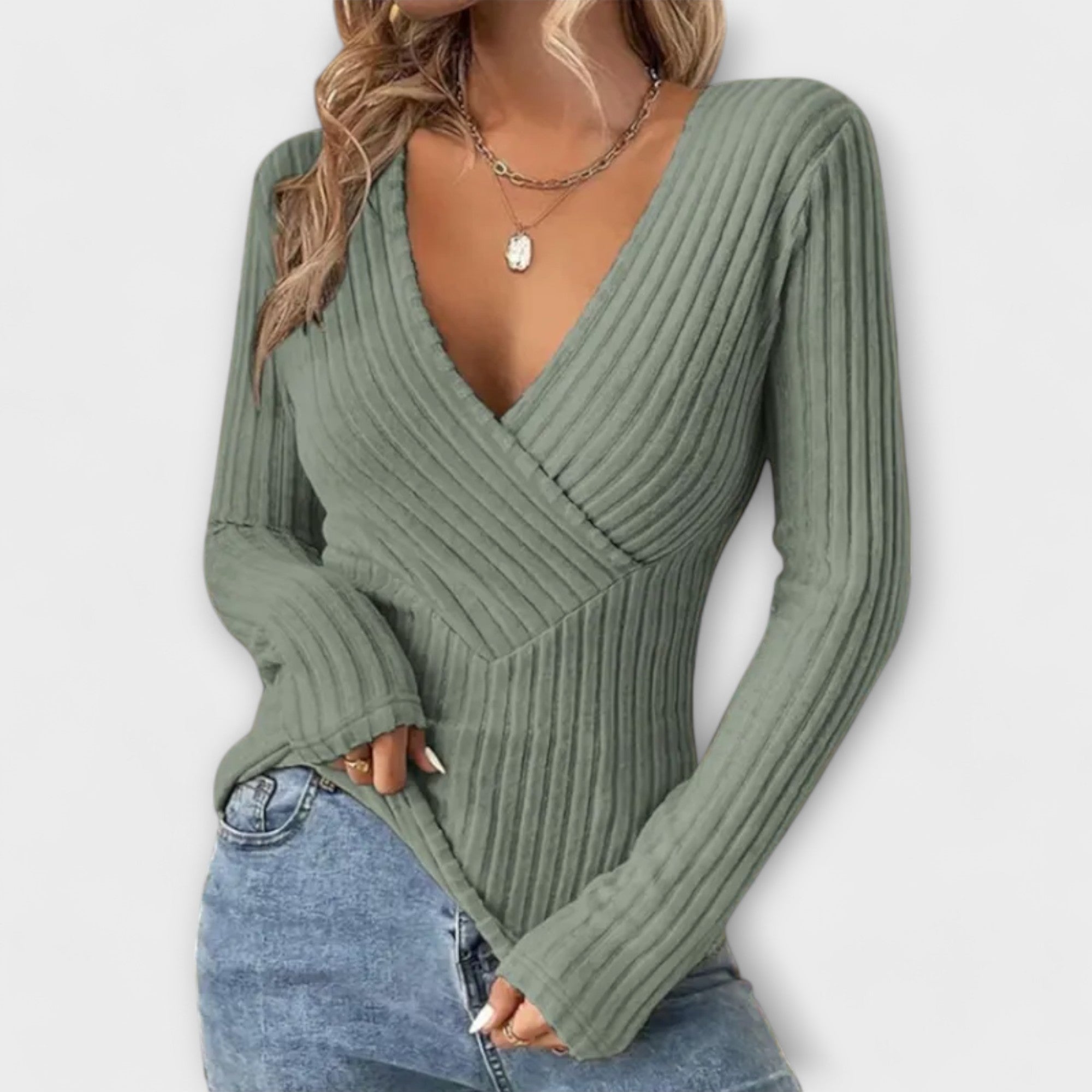 Emily - Striped T-shirt with Twisted Detail