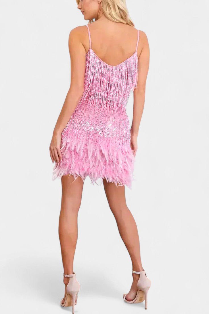 Bodil | Mini Feather Dress