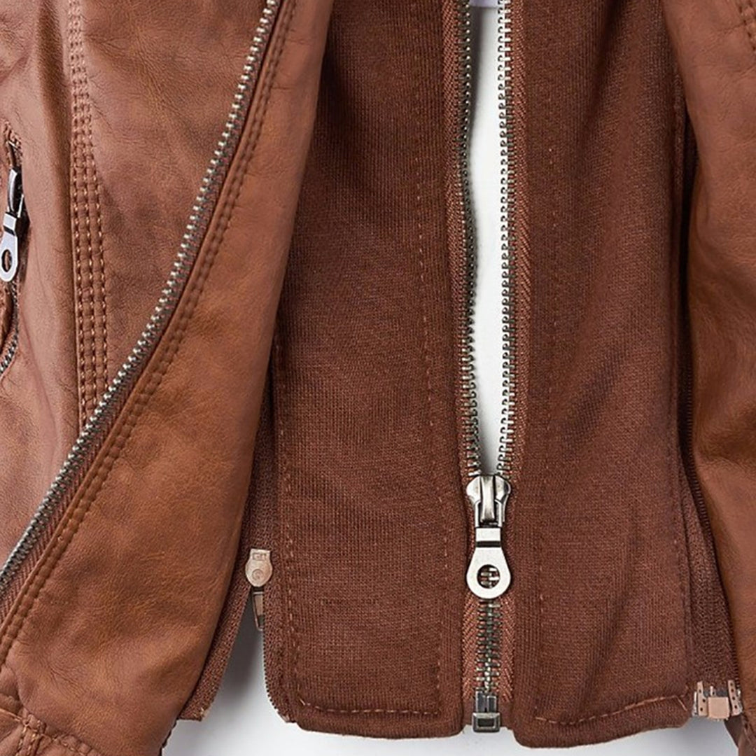 Robust leather jacket