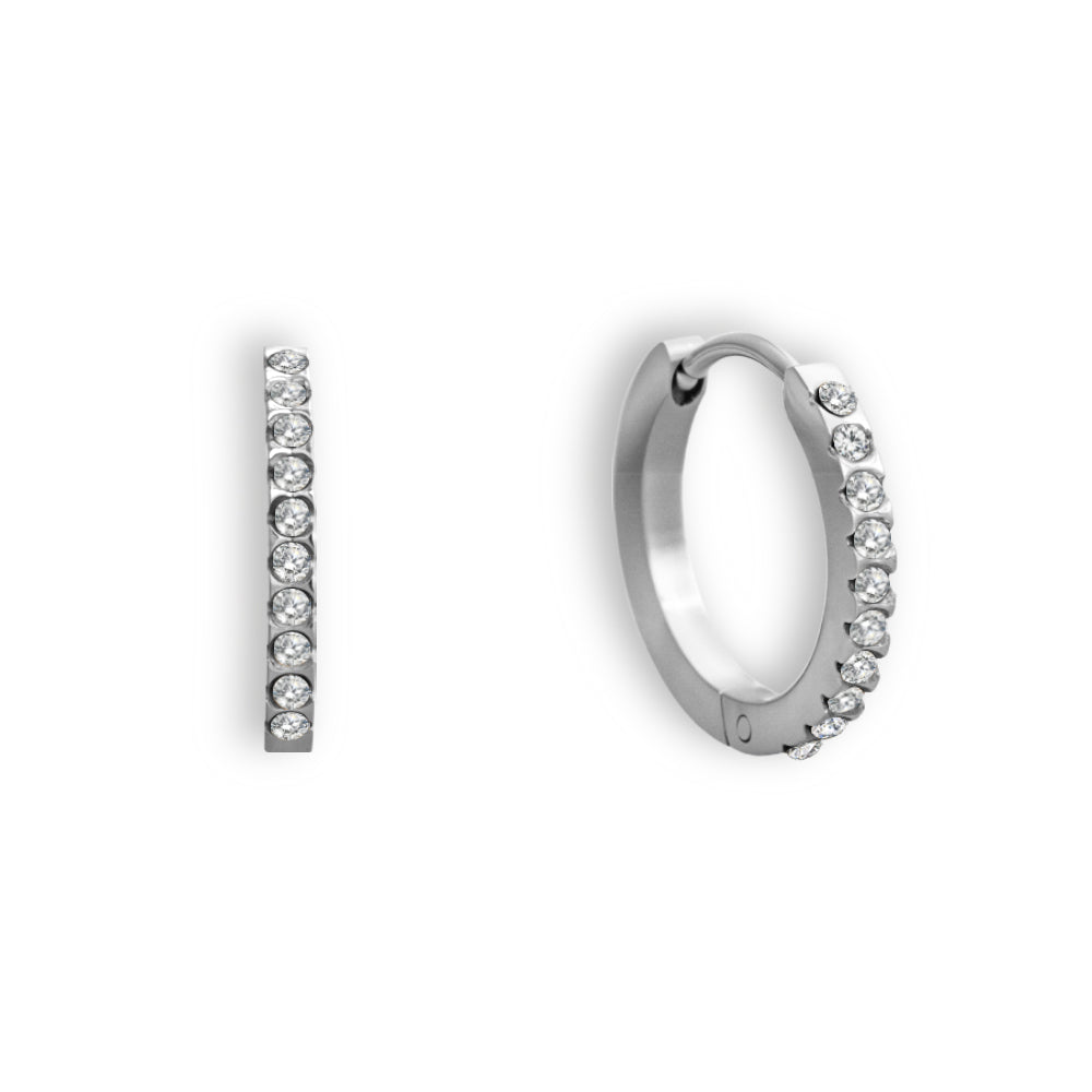 Hoop Earring with Zirconias