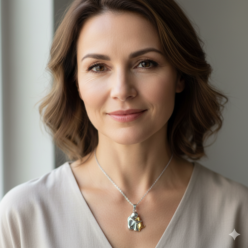 Necklace with dog-shaped pendant