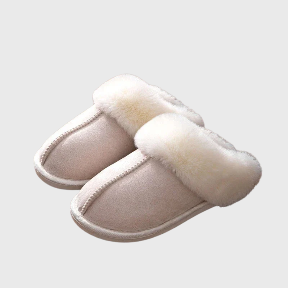 Non-slip fur slippers