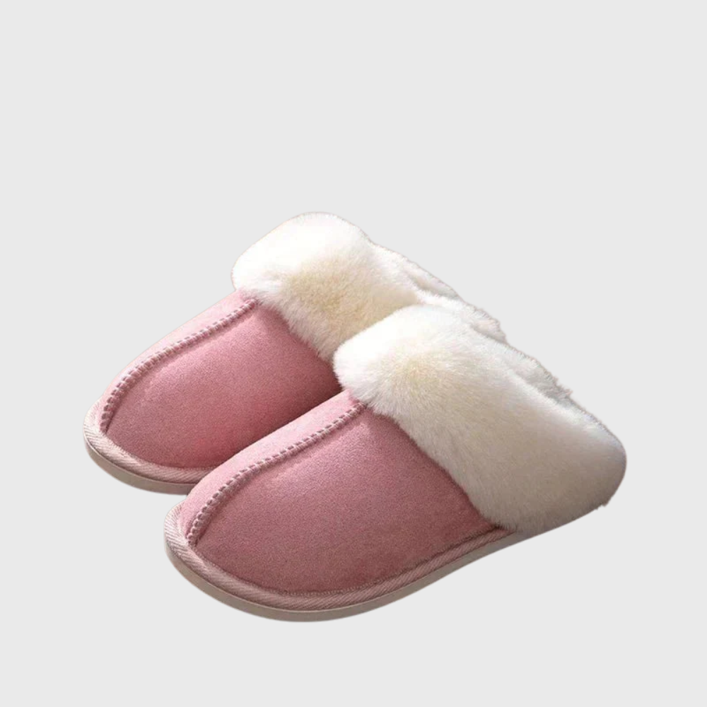 Non-slip fur slippers