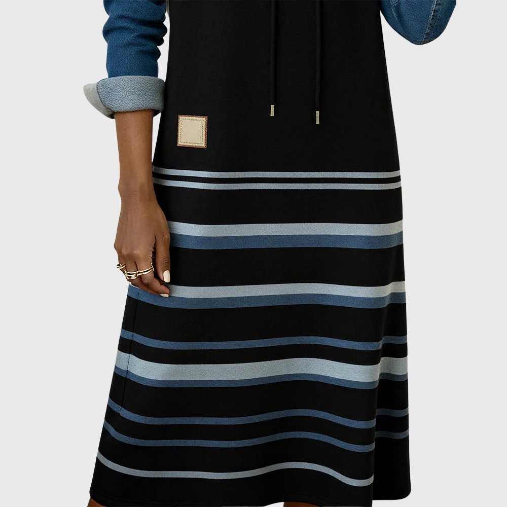 Striped Hooded Dress
