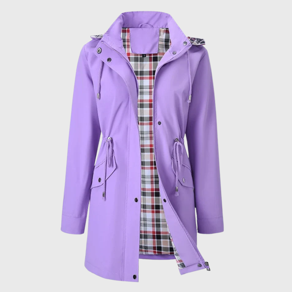 Waterproof jacket with checkered lining