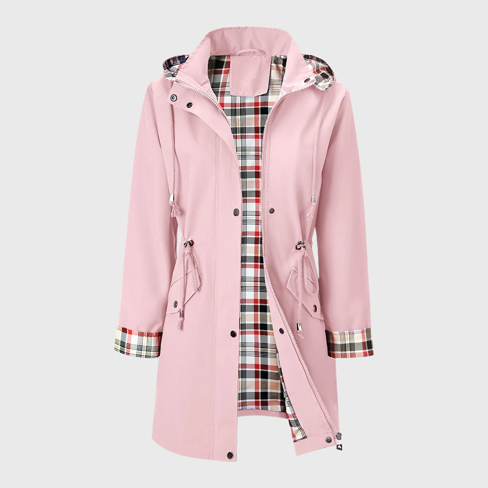 Waterproof jacket with checkered lining