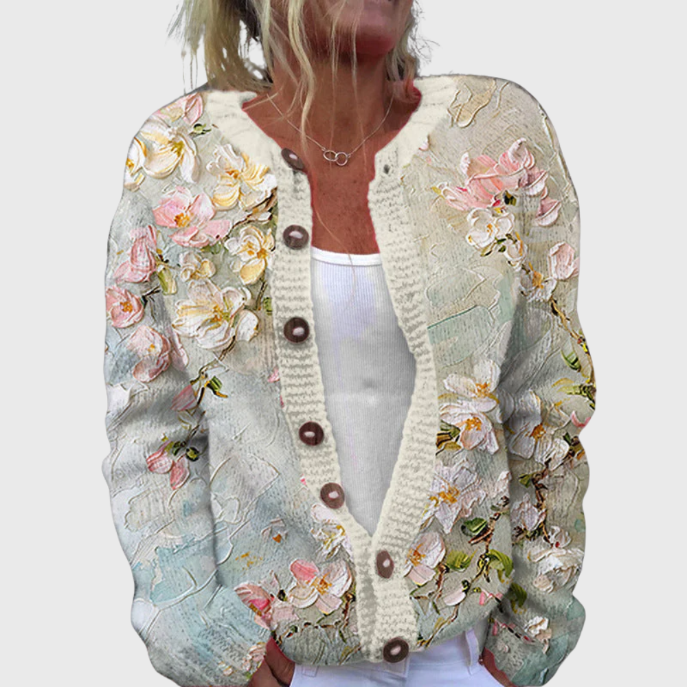 Vintage Floral Cardigan Sweater
