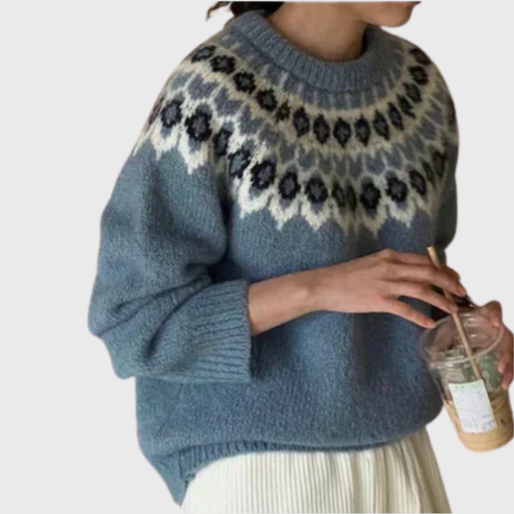 Sophie | Stylish Jacquard Sweater