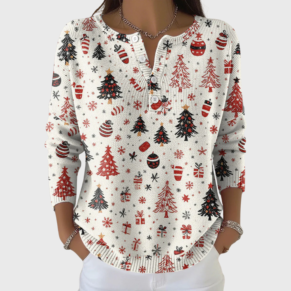 Christmas Sweater with Buttons