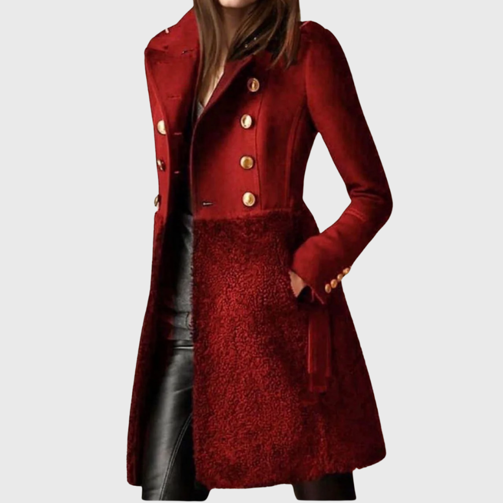 Double-breasted winter coat