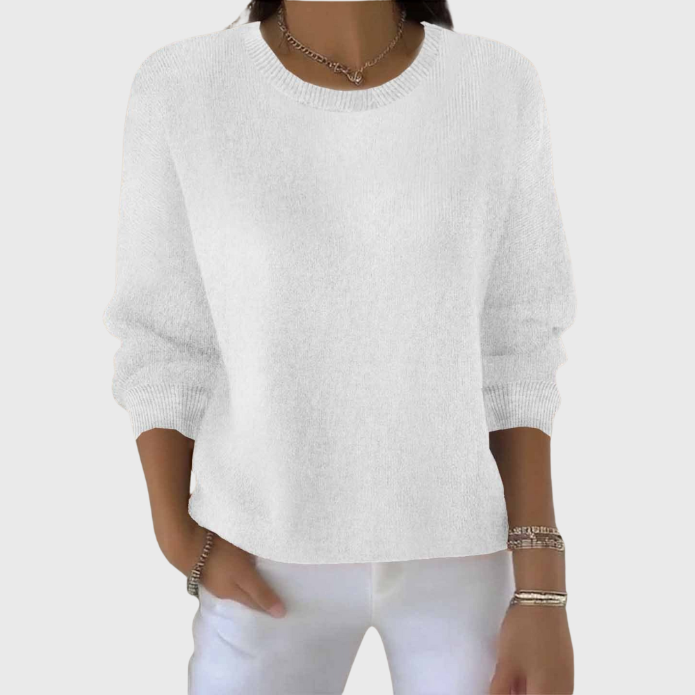 Casual ribbed pullover sweater