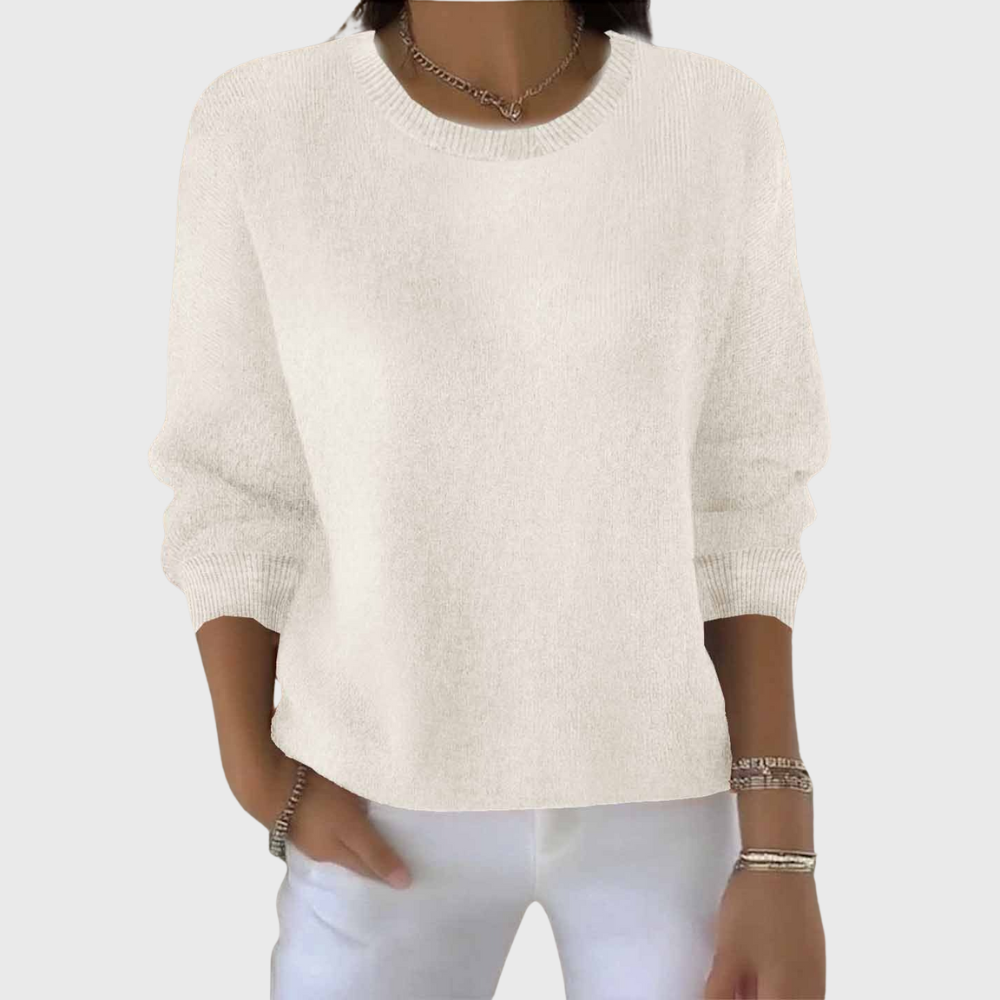 Casual ribbed pullover sweater