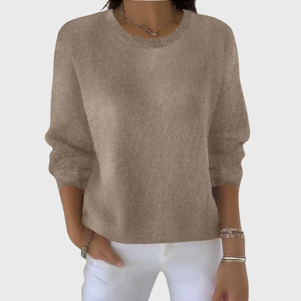 Casual ribbed pullover sweater