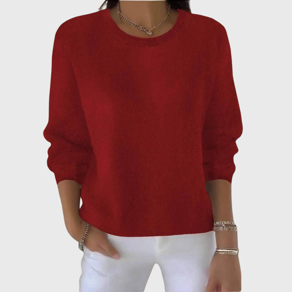 Casual ribbed pullover sweater