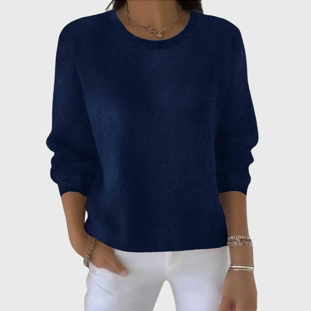 Casual ribbed pullover sweater