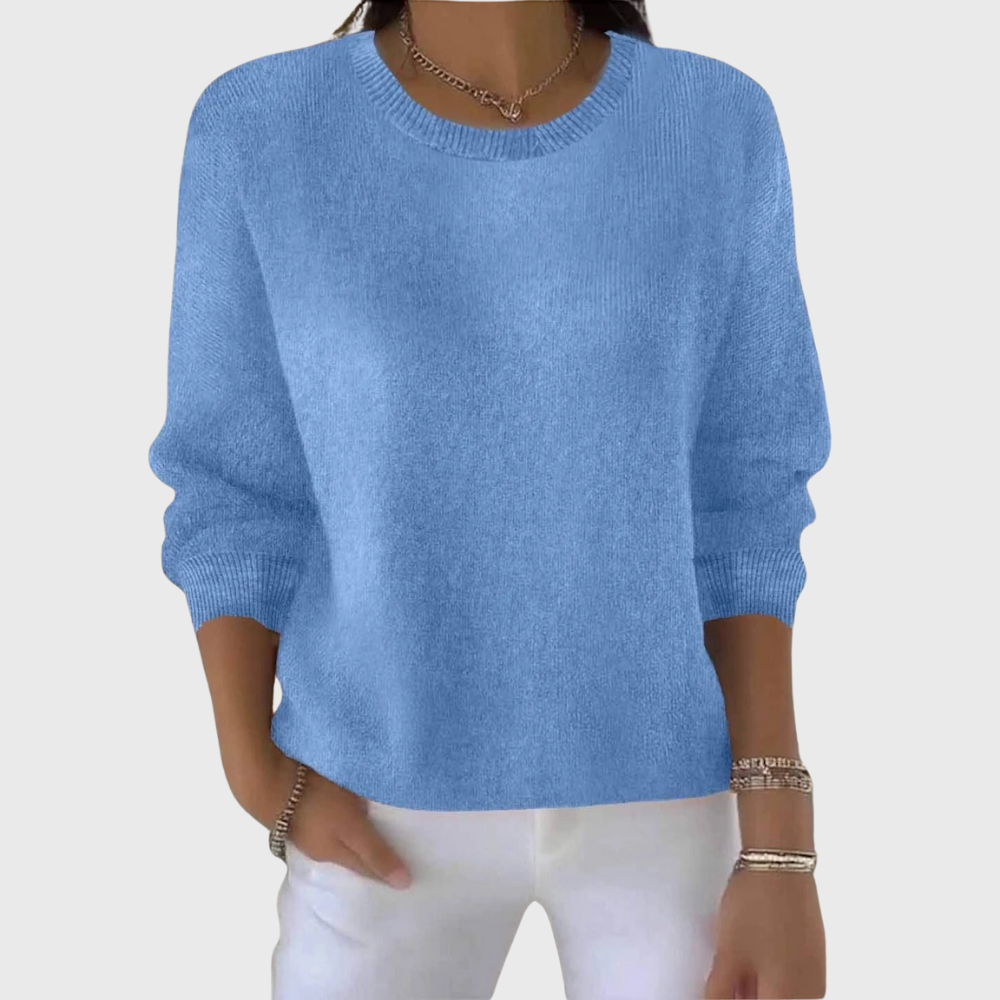 Casual ribbed pullover sweater