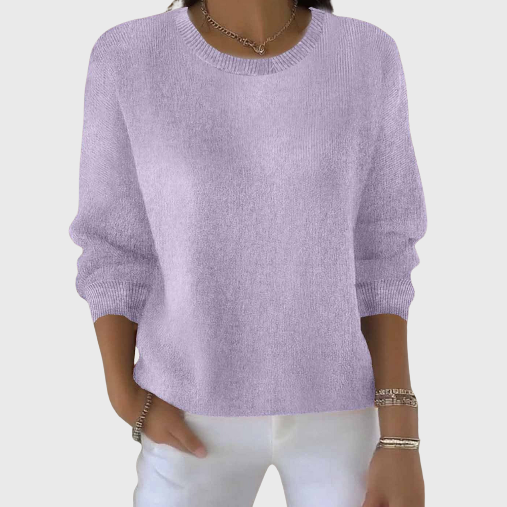 Casual ribbed pullover sweater