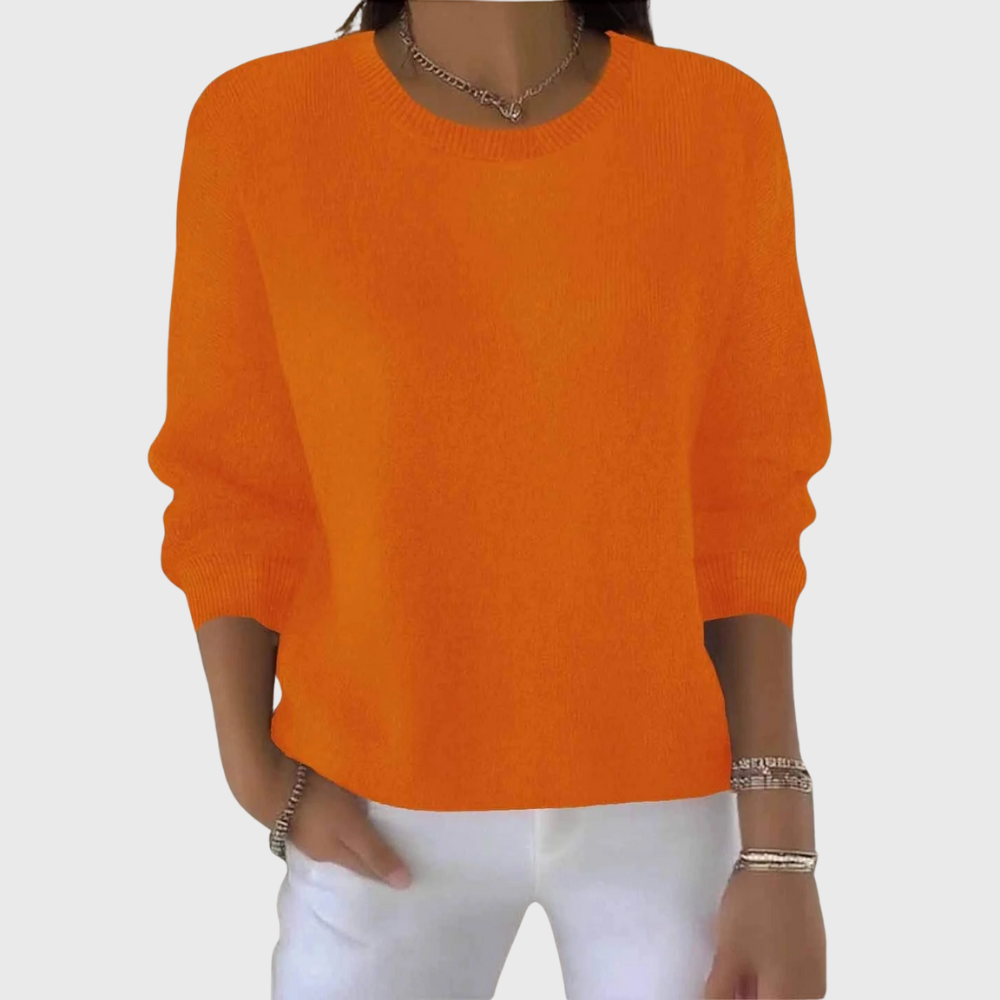 Casual ribbed pullover sweater