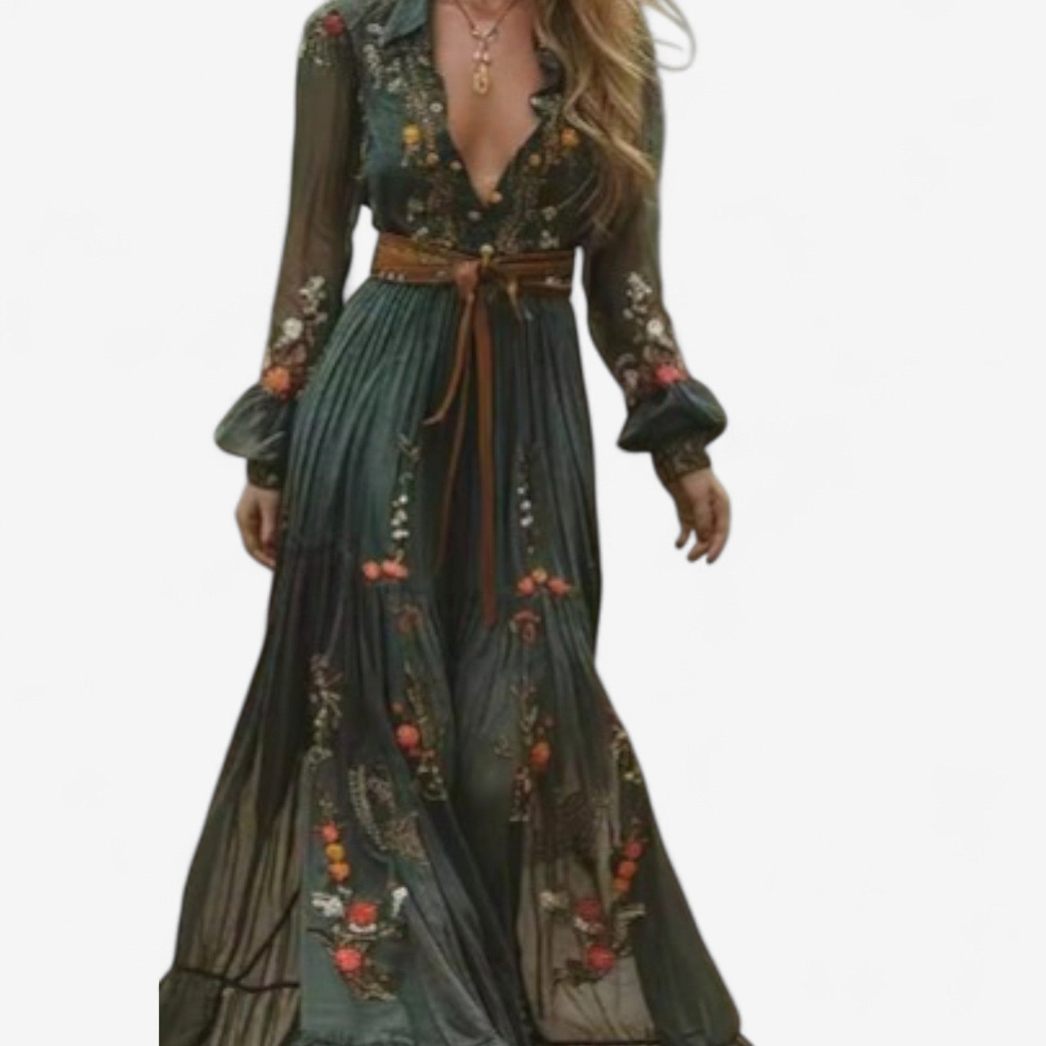 Rachel™ Embroidered Maxi Robe
