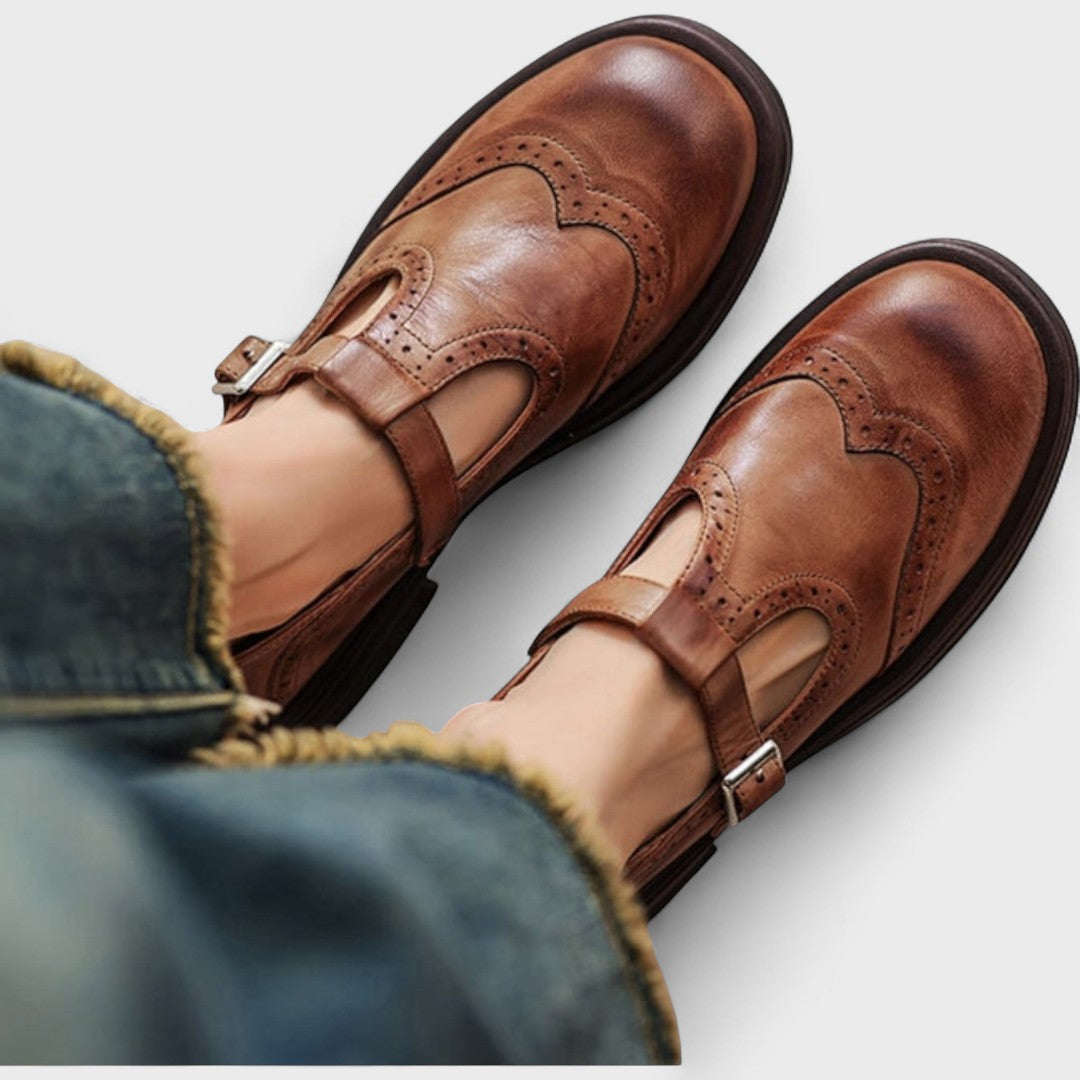 Elisa - Elegance and Comfort Leather Heel