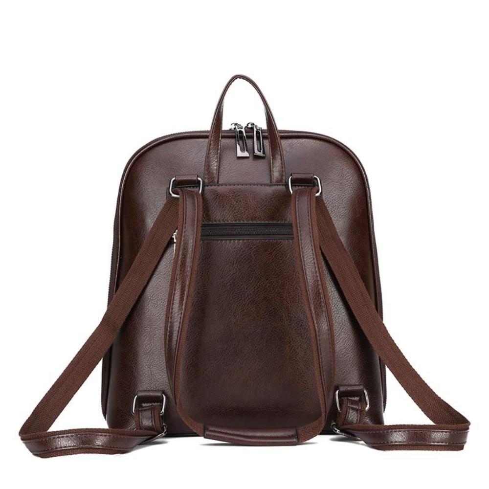 Saskia - Classic backpack with double zip opening