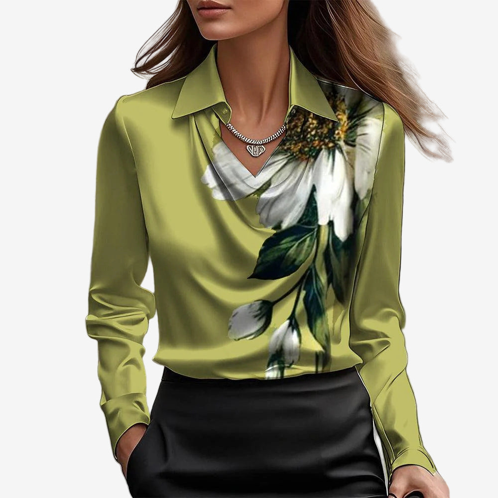 Elira™ Cowl Neck Blouse
