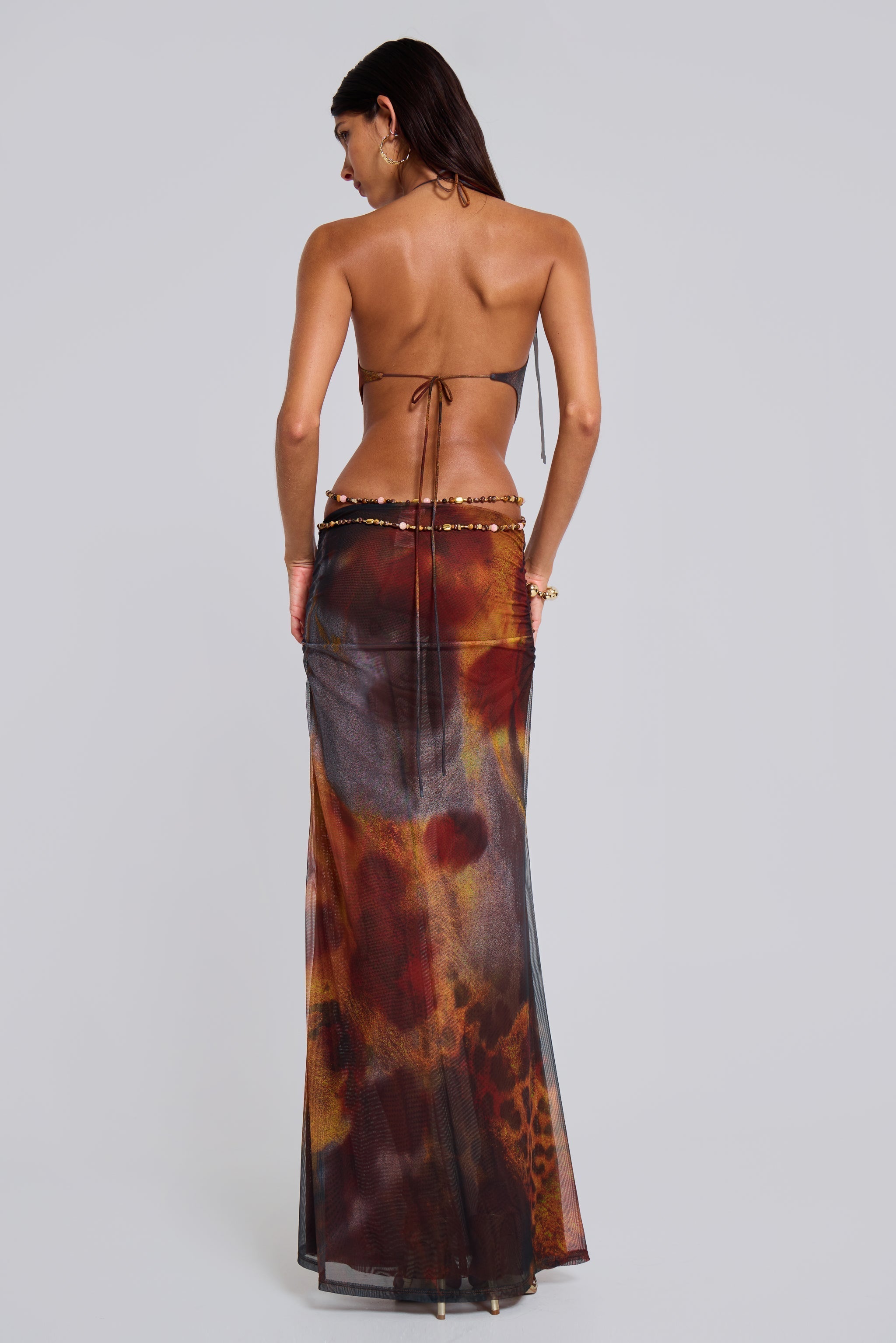 Maxi Jungle Whiskey Dress