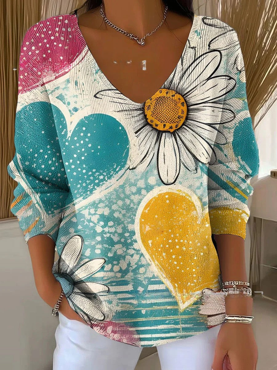 Anežka – Stylish Knit Sweater with V-Neck 11