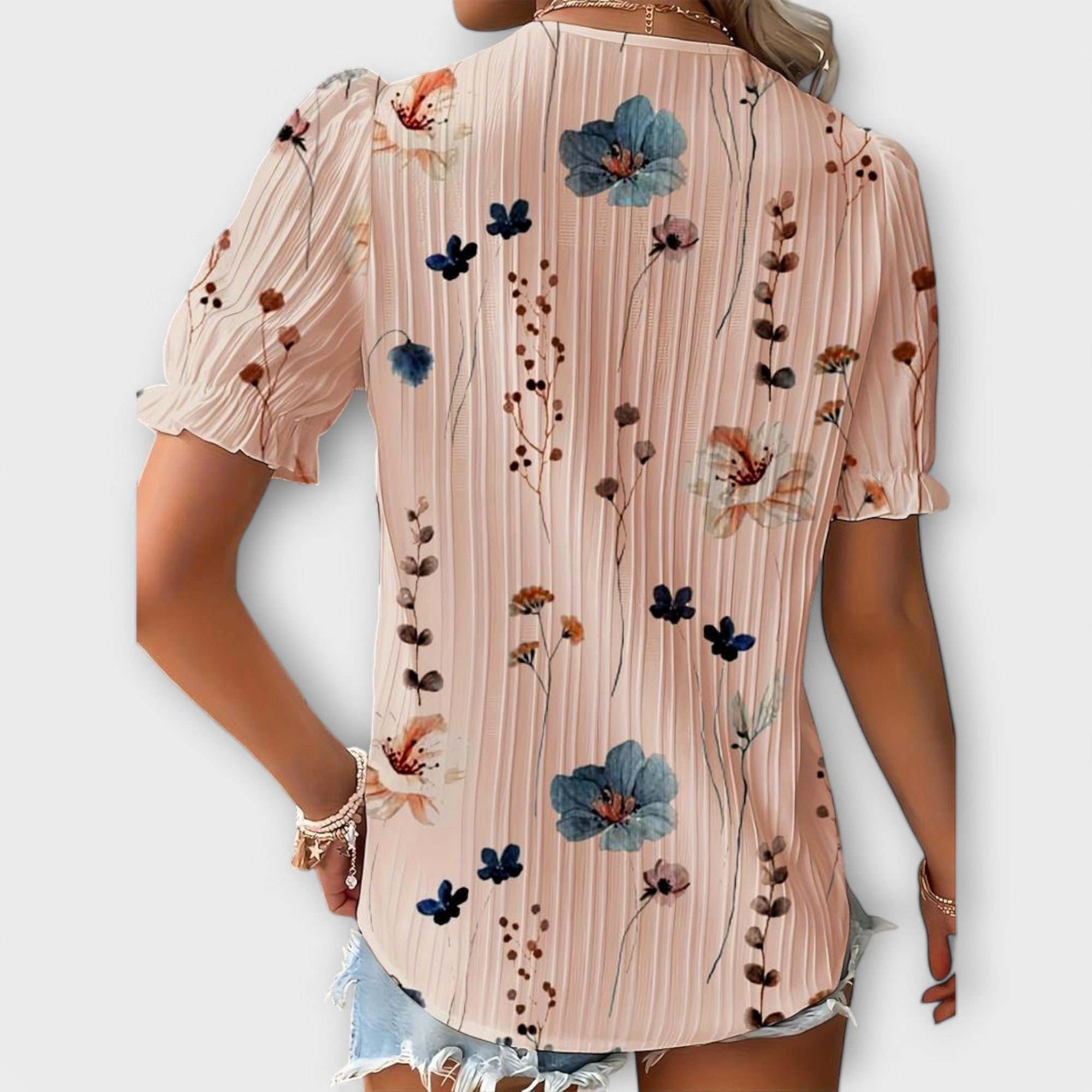 Emily - Elegant V-Neck Blouse