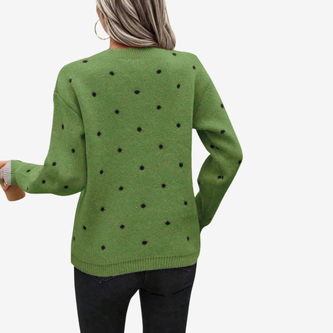 Aveline™ Elegant Polka Dot Sweater
