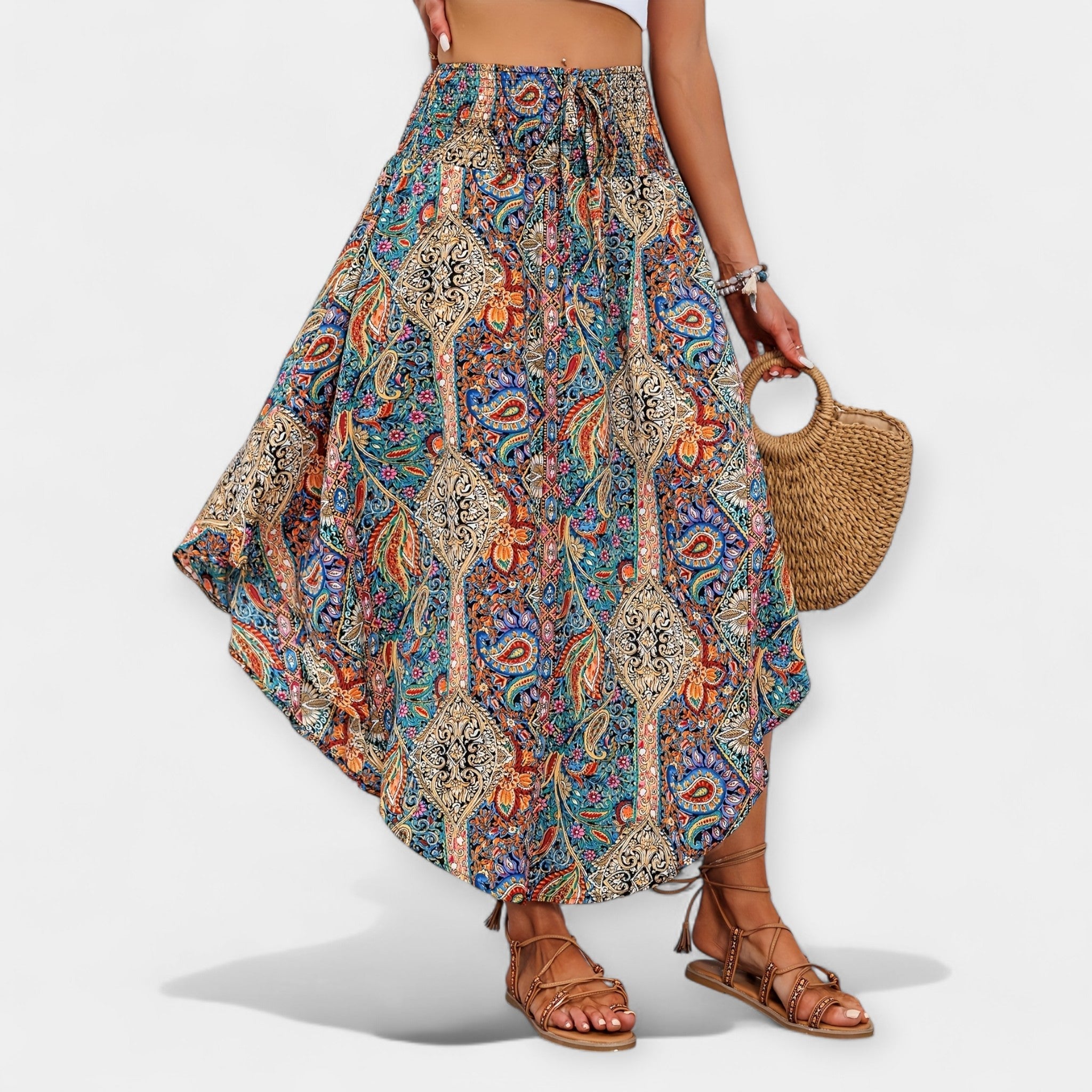 A-Line Floral Skirt