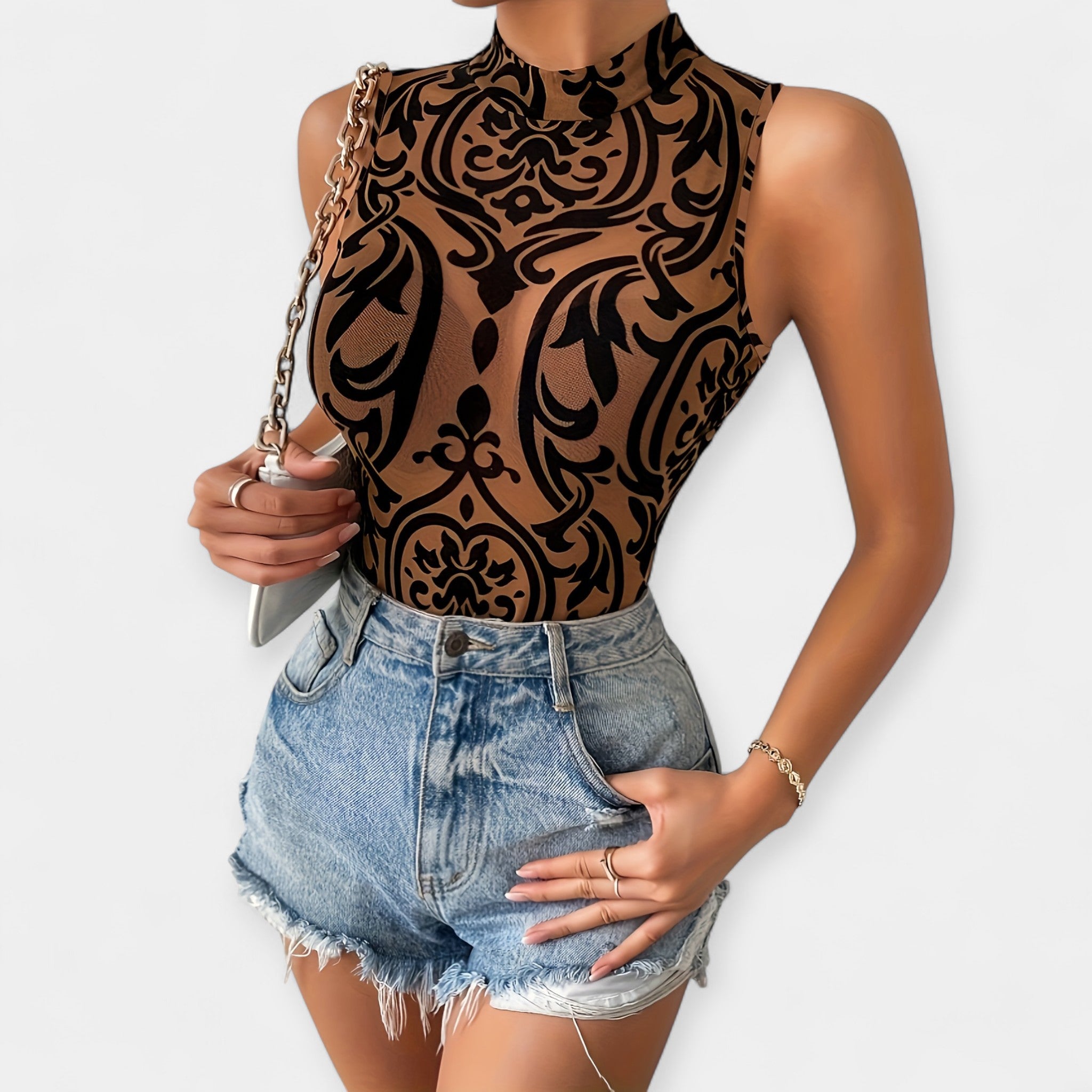 Crochet Geometric Bodysuit