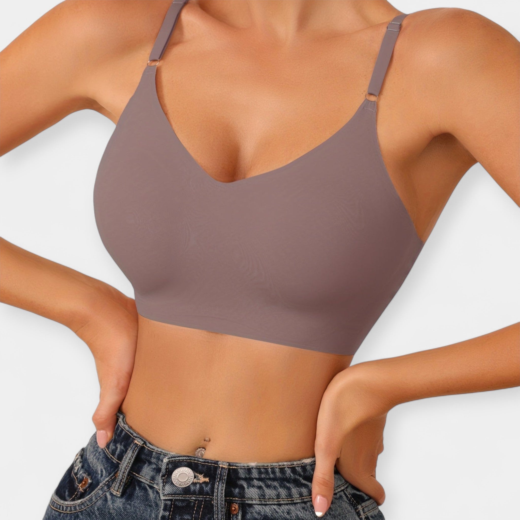 Wireless push-up bra
