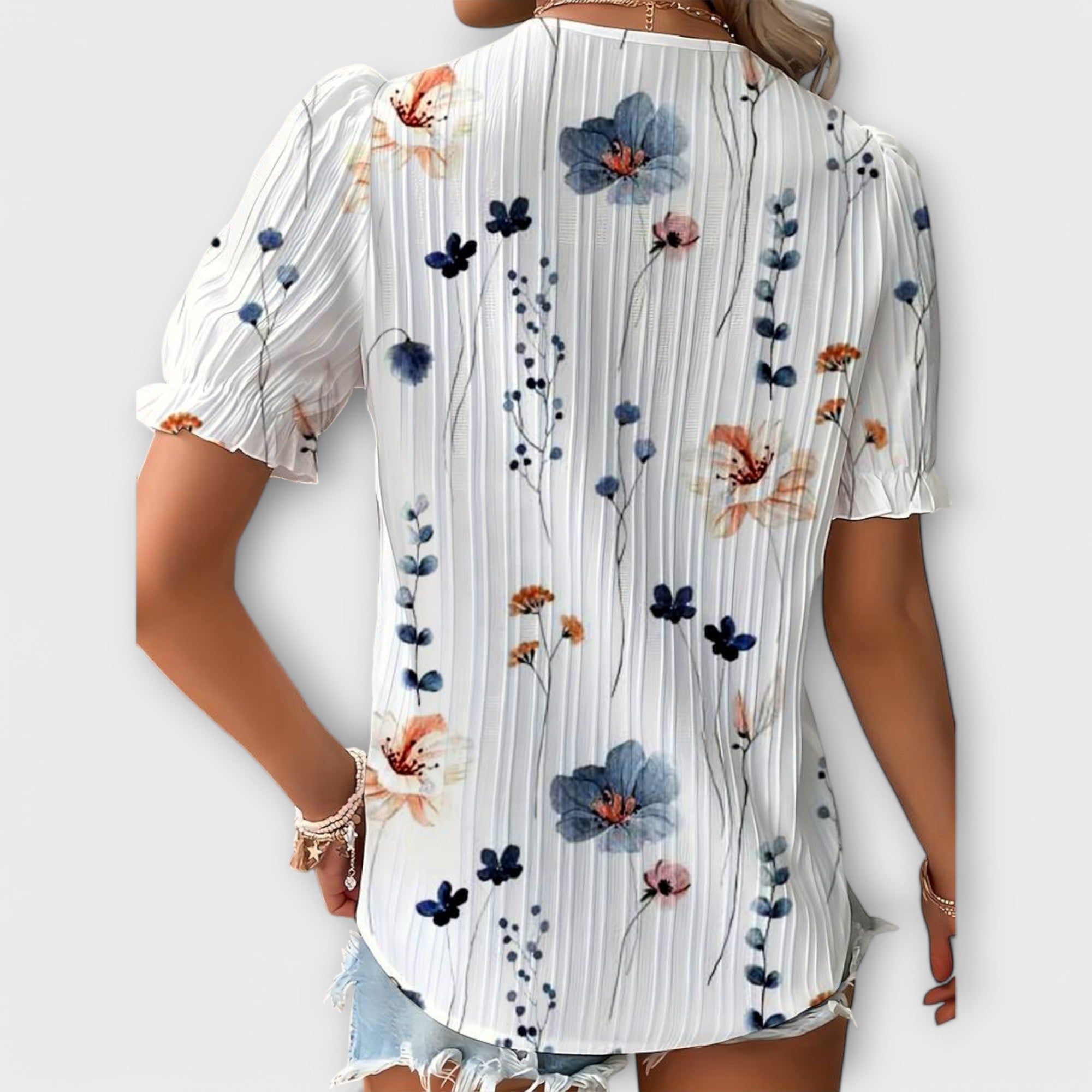 Emily - Elegant V-Neck Blouse