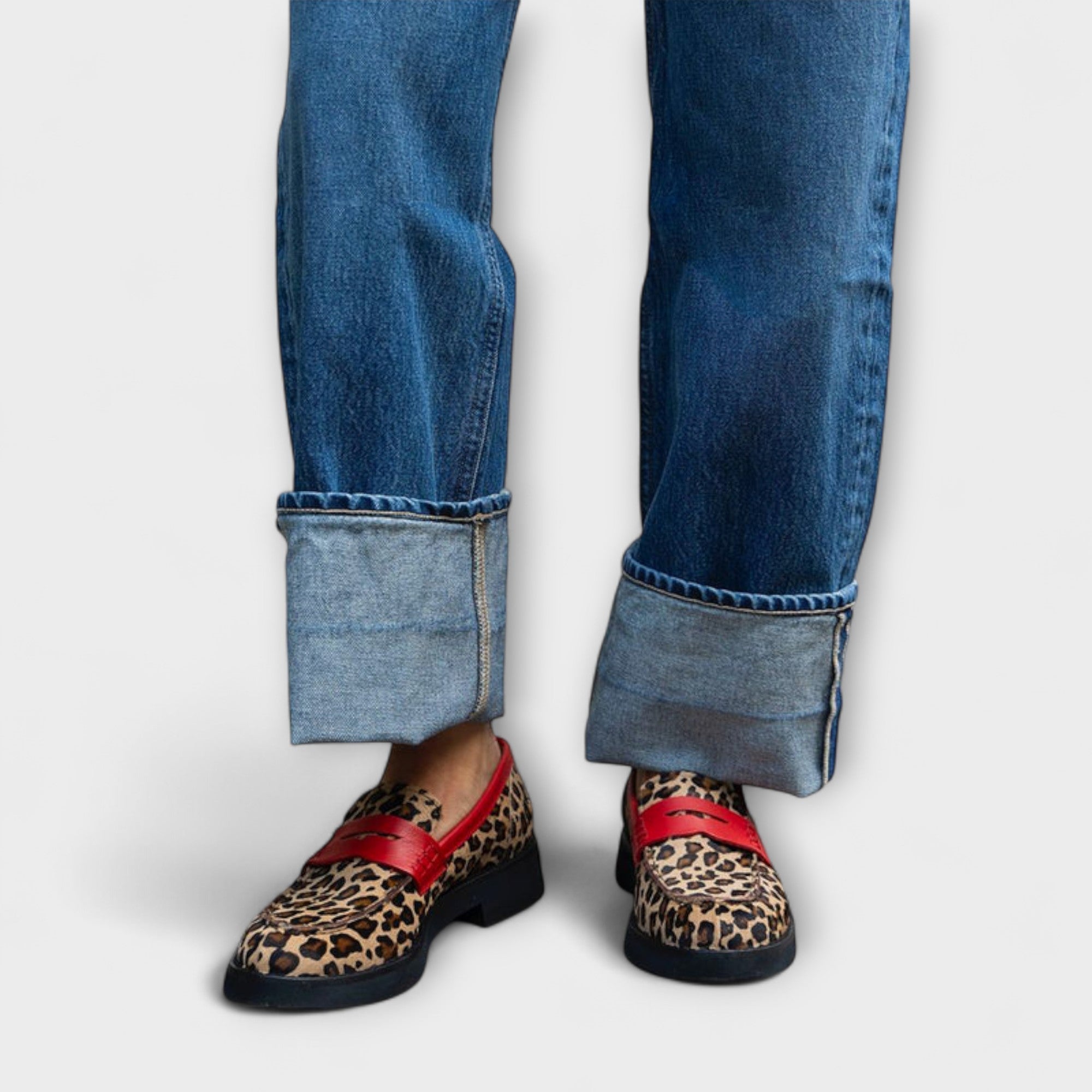 Liora™ | Leopard Print Round Toe Moccasin