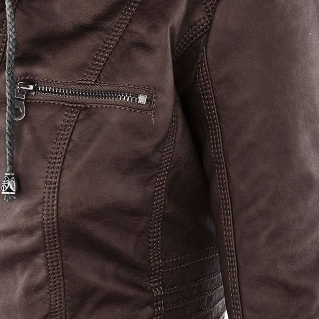 Robust leather jacket