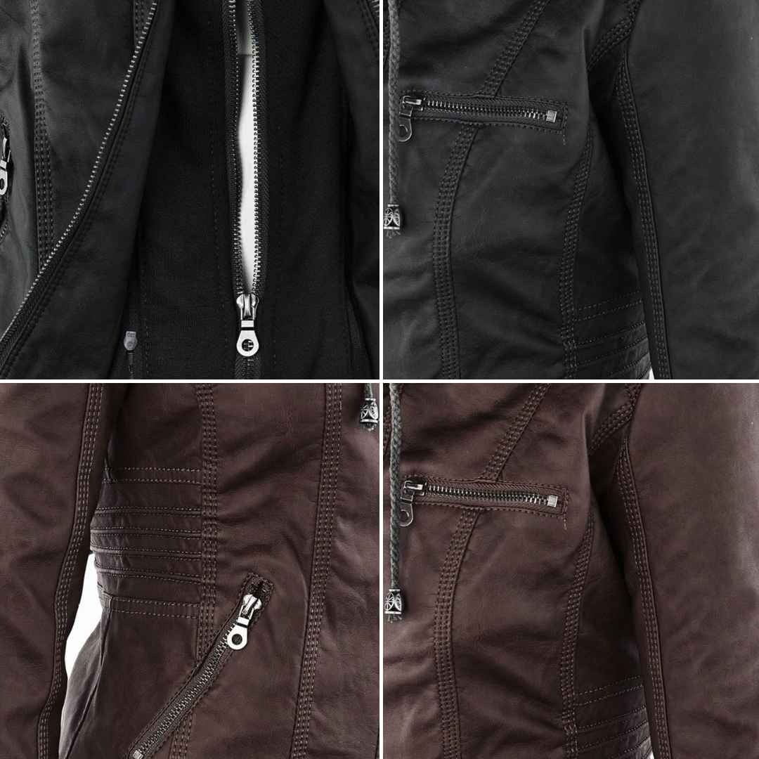 Robust leather jacket