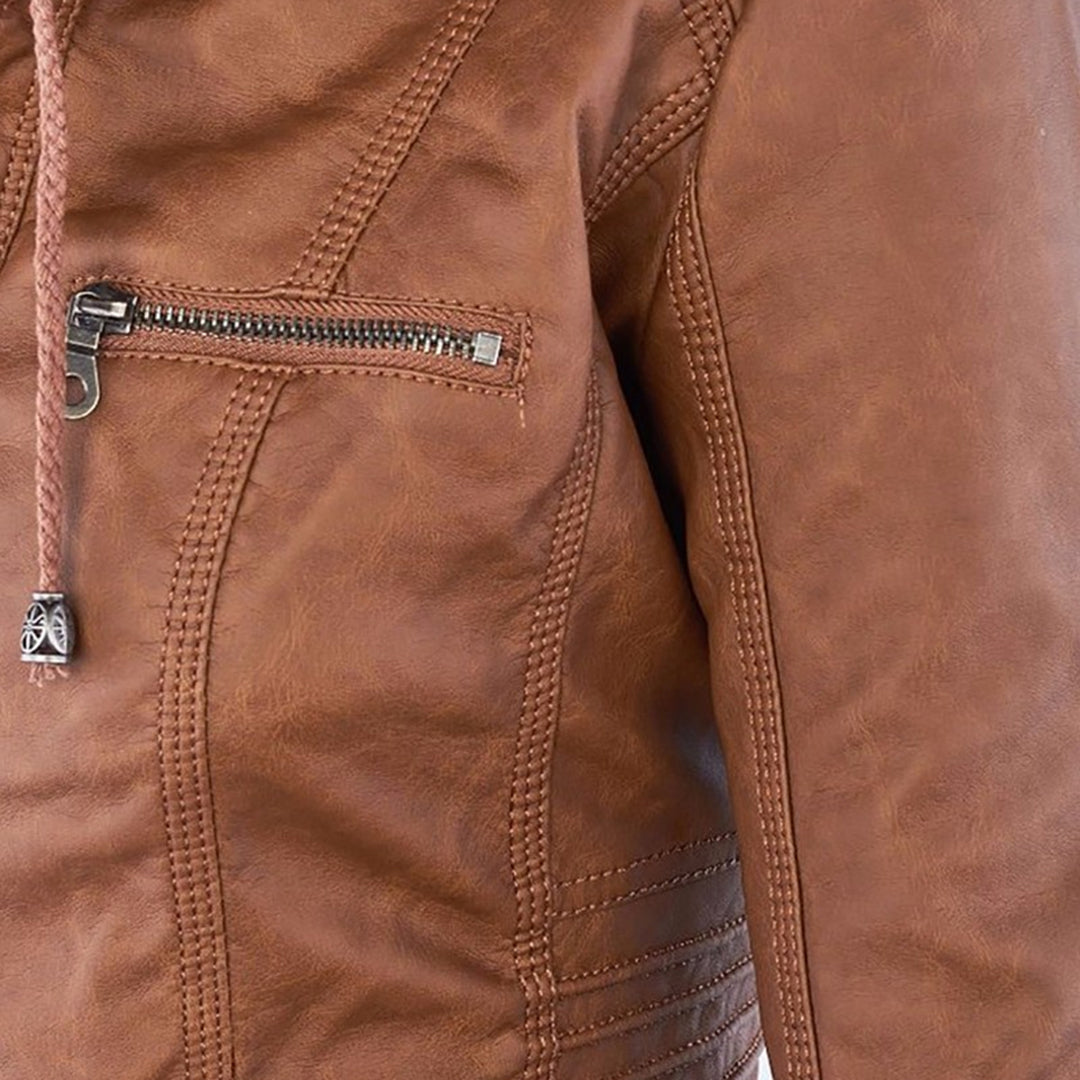 Robust leather jacket