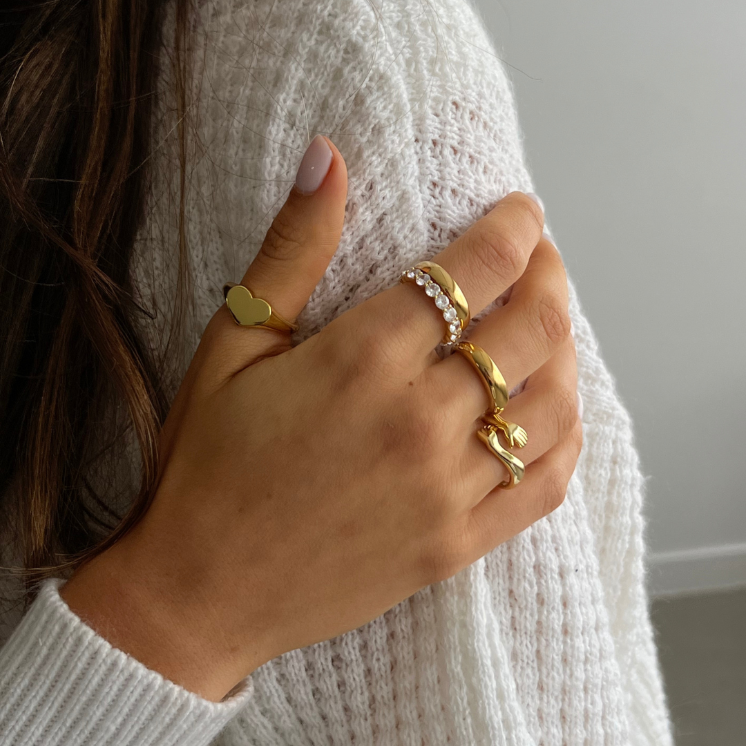 Elegant Hug Rings