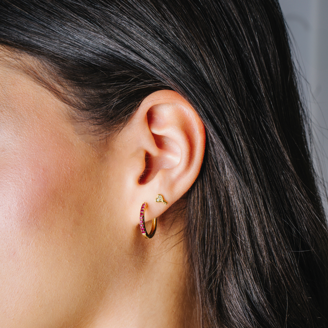Hoop Earring with Zirconias