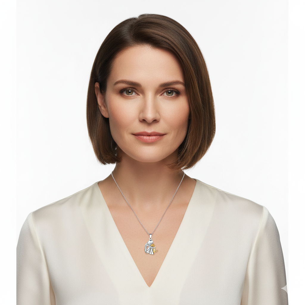 Necklace with dog-shaped pendant