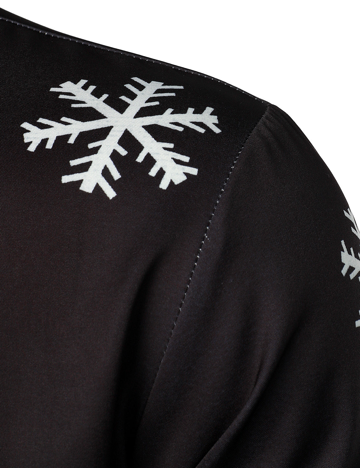 Men's Christmas Santa Button-Up Black Fun Long Sleeve Shirt
